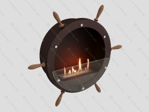 Настенный биокамин Lux Fire Капитан 500 Н XS (коричневый)