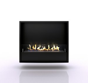 Биокамин в портале Firezo Pierre luxe Белый темный дуб, стандарт